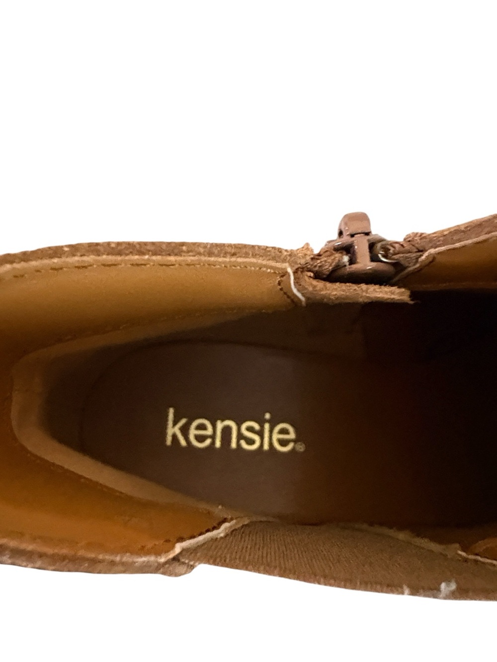 Kenzie Gazelle Ankle Boots Suede Leather Block Heel Brown Size 9 - Picture 7 of 7